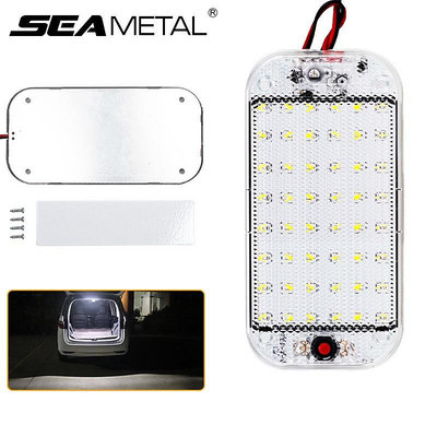 SEAMETAL汽車天花板閱讀燈10W 通用超薄LED燈 車頂水晶燈, 適用於汽車卡車 48用於汽車內飾
