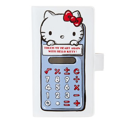 玫瑰默契＊日本進口Hello Kitty復古心碰心系列卡片收納夾（計算機造型）