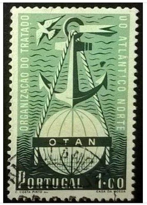 [QBo小賣場] 葡萄牙 1952 第三屆北大西洋條約 1枚 #0305-1