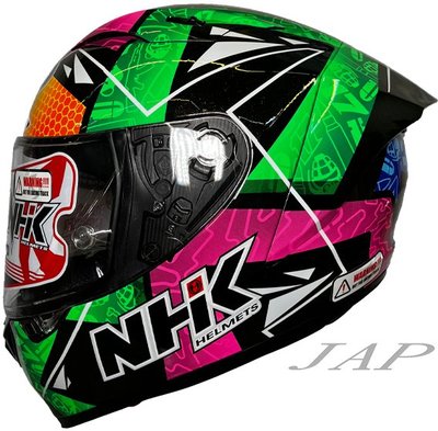 《JAP》NHK GP-R Tech  KA17 #4 Brno黑綠 選手帽 全罩式安全帽 🌟折價500元🌟