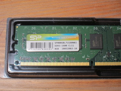 SP 廣穎 DDR3 1600 8GB桌機記憶體 雙面顆粒 功能正常 台中市自取 外縣市郵寄 謝謝