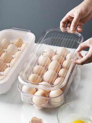 下殺 【ulkulk601爆款熱賣】家用16格加厚塑料冰箱整理雞蛋架托分格子冷凍保鮮專用收納盒