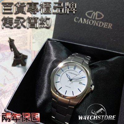 C&amp;F 【CAMONDER】百貨專櫃品牌 簡約小酒桶不鏽鋼腕錶 兩年保固 男表女錶 媲美精工 星辰 卡西歐