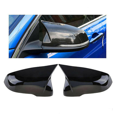 汽車配件 汽車尾翼 適用于豐田Supra牛魔王ABS亮黑牛角款后視鏡殼 倒車鏡殼反視鏡罩