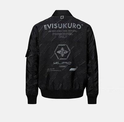 【雯雯代購】頂級 EV 福家 KURO 23SS 滿印Logo滿地標志海鷗刺繡夾克暗黑機能風夾克外套2
