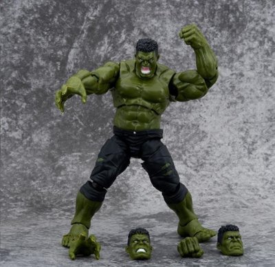 漫威模型復仇者聯盟 關節可動浩克Hulk 綠巨人 人偶 模型手辦