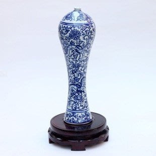 INPHIC-ZF-B003 景德鎮青花瓷手繪連藤祥龍 陶瓷花瓶 裝飾擺飾 明清復古