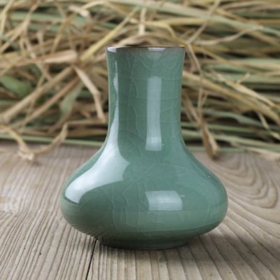 伊媽小舖-陶瓷冰裂小花瓶,香具瓶,共有四款顏色