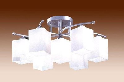 【燈王的店】 柏拉圖 設計師新款 半吸頂6+1燈 美術燈 客廳燈 餐廳燈 HY7001