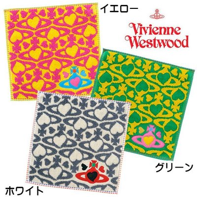 -TAKADA 高田家- 全新日本進口英國龐克教母品牌Vivienne Westwood Logo土星印花方巾手帕毛巾