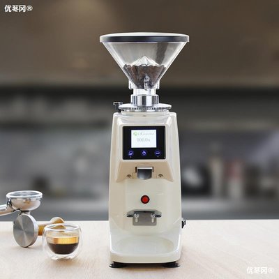 綠融意式磨豆機 電動咖啡豆研磨機 全自動家商用磨粉平行定量直出-LOLA創意家居