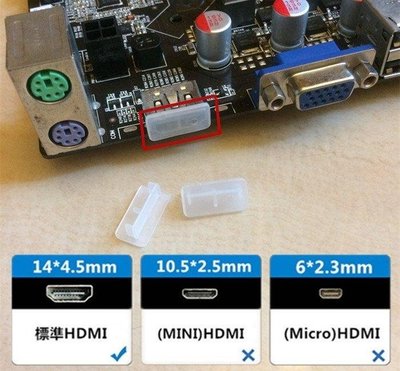 台灣現貨  HDMI(母座)防塵塞 電腦主板/筆電/液晶電視/顯示卡 HDMI保護蓋 (單個塑料)