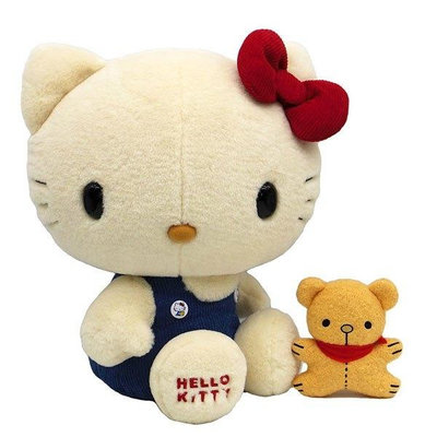 ♥小花花日本精品♥ Hello Kitty 絨毛玩偶娃娃 居家擺飾 L號 M號 70年代復古系列 ~ 3