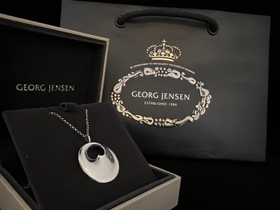 Georg Jensen 喬治傑生 1997 年度 設計師 純銀項鍊 隱藏真心 朵蘭 TORUN 設計