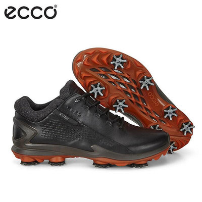 易匯空間 正品ECCO愛步高爾夫球鞋男鞋真皮活動釘高爾夫男鞋子防水透氣新款GE827