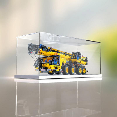 亞克力防塵盒適用樂高42108移動式起重機展示模型玩具透明~芙蓉百貨