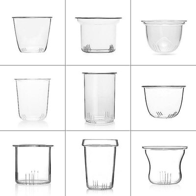 【現貨】F2CZ三件式玻璃杯過濾內膽杯蓋 耐熱玻璃杯花茶壺內膽配件