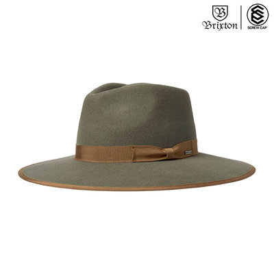 BRIXTON JO RANCHER MERMAID/LIGHT BROWN 羊毛紳士帽 大邊紳士帽⫷ScrewCap⫸