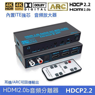 hdmi切換器 hdmi轉換器 音頻分離器 音頻轉換器 kvm切換器 音頻轉換 分屏器 HDMI切換器三進一出分A2