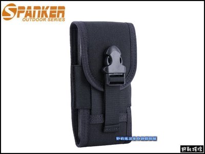 【野戰搖滾】SPANKER 5.5吋快扣式智慧型手機袋、手機包【黑色】手機套保護套IPHONE6 puls 迷彩手機腰包