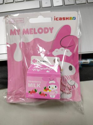 7-11二代2.0感應式Milk icash卡-三麗鷗美樂蒂My Melody-草莓牛奶(牛奶盒外形)