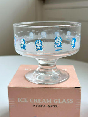 日本昭和 佐佐木哆啦A夢 機器貓 高腳玻璃刨冰碗