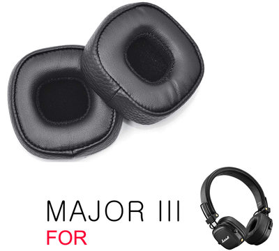 Major III 替換耳罩 適用於 Marshall Major III 馬歇爾 3代有線/無線藍牙耳機 附安裝卡扣