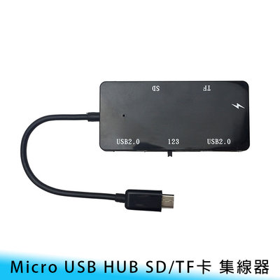 【台南/面交】Micro USB HUB 雙USB 可同時充電 讀卡機 OTG 支援 SD/TF卡 轉接頭/集線器