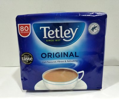 全新英國旅遊購回 Tetley 泰特利英式紅茶 ORIGINAL 原味 80入 [ 裸包 ]  250 g 單袋