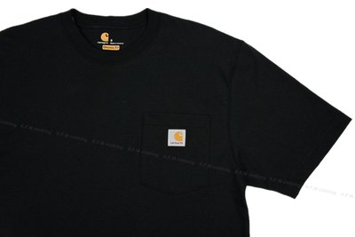 【 K.F.M 】Carhartt K87 Workwear Pocket T-Shirt 口袋T 6.75oz 黑色