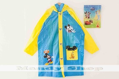 mandyshop【M2835】㊣ Disney迪士尼 / 米奇兒童雨衣/書包型雨衣