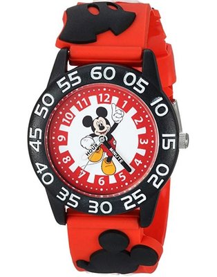 預購 美國 Disney Mickey 熱賣款 石英機芯 可愛米奇兒童手錶 指針學習錶 橡膠錶帶 開學禮
