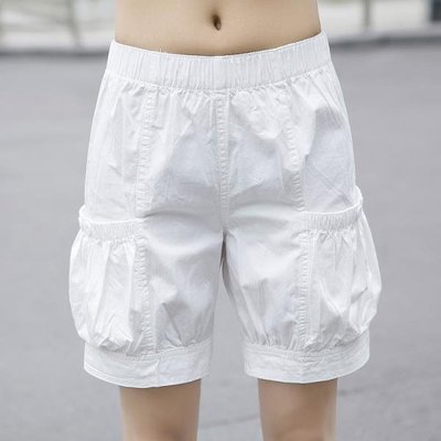 夏款純棉五分褲女寬鬆夏季燈籠褲鬆緊腰胖MM大碼短褲運動沙灘熱褲XBDshk促銷