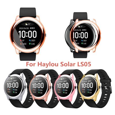 新款 小米手錶 Haylou Solar LS05 智能手錶保護殼 電鍍PC殼 邊框保護殼 防摔 小米有品