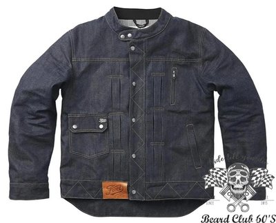 ♛大鬍子俱樂部♛ FUEL® GREASY Denim Jacket 歐洲 原裝 復古 騎士 丹寧 牛仔 防摔 夾克
