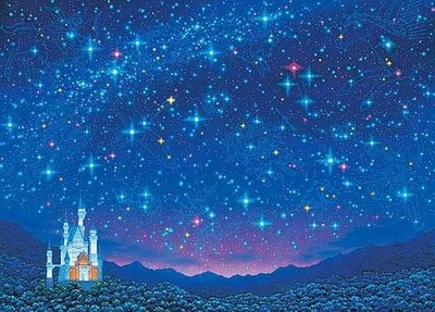 500-173 絕版夜光500片日本正版拼圖 城堡 星星 12星座 星願