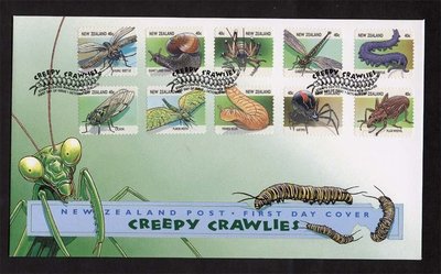 【雲品八】紐西蘭New Zealand 1997 Creepy crawlies FDC 庫號#DX02 10586