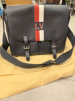 專櫃正品 louis vuitton LV EPI 深藍色 限定版 郵差包 側背包 肩背包