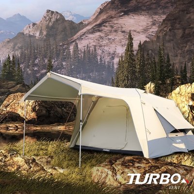 缺貨【TURBO TENT】Turbo Lite 300第三代全遮光一房一廳八人速搭家庭帳篷