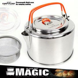 大營家購物網~RV-ST750 1L不鏽鋼燒水茶壺/煮湯鍋.咖啡壺.露營鍋具組