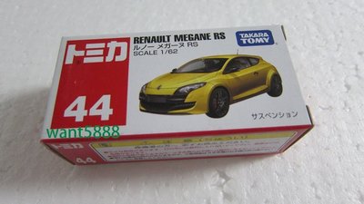 44 雷諾 RENAULT MEGANE RS 外盒無包膜 多美小汽車 TOMICA 日本TAKARATOMY