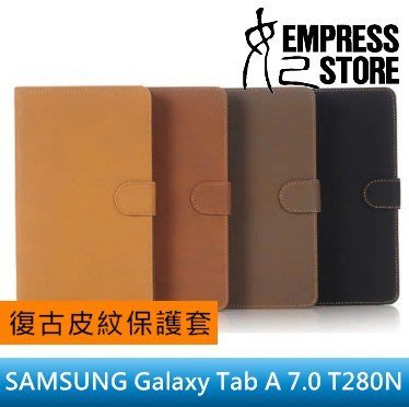 【妃小舖】商務 三星 Galaxy Tab A 7.0 T280/T285 復古/仿舊 側翻/支架 平板 皮套/保護套