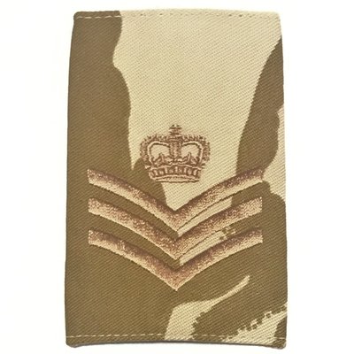 英軍公發 DPM 沙漠迷彩 OR-7 Staff sergeant 階級套章 全新