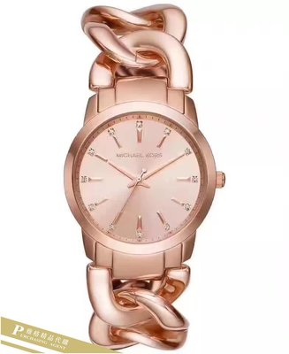 雅格時尚精品代購Michael Kors 歐美時尚腕表 玫瑰金錶帶手錶 MK3609 美國正品