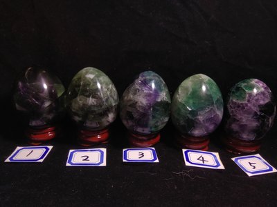 天然彩色螢石蛋冷翡翠水晶球原礦原石蛋擺件送球座軟水晶、七彩寶石、彩虹寶石