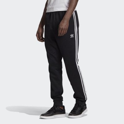 現貨熱銷-全新現貨 Adidas 愛迪達 長褲 黑色 基本款 小logo 三葉草 男款 GF0210 滿千免運