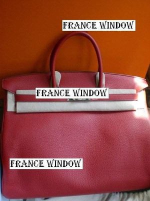 France Window 愛瑪仕 柏金包 Hermes Birkin 紅色53銀扣 Togo皮40Cm