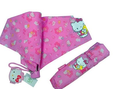 GIFT41 4165 本通 新莊店 HELLO KITTY 雨傘 晴雨傘 折傘 抗uv RKT 3277