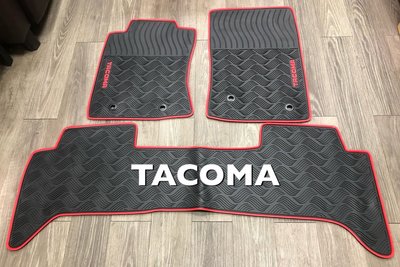 豐田TOYOTA TACOMA 皮卡/貨車 3.5cc適用 歐式汽車防水橡膠腳踏墊 SGS無毒檢驗合格安心使用 橡膠踏墊
