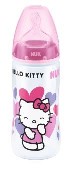 瘋狂寶寶***NUK hello kitty 300ml寬口徑pp奶瓶(214021)***特價370元